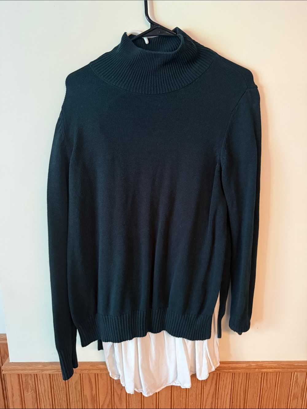 Seraphine maternity deep green Mock Neck Sweater, two piece